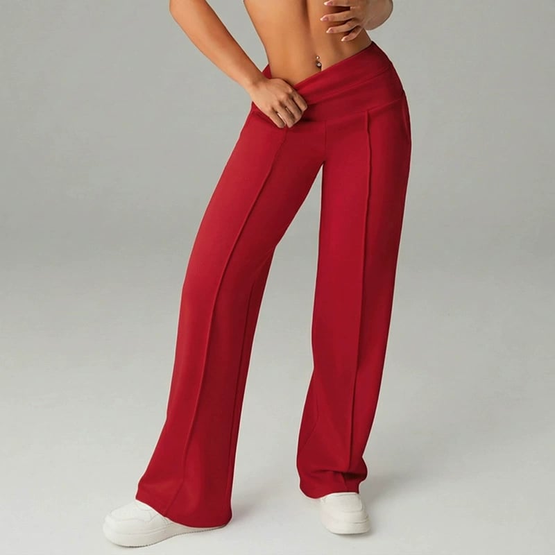 Pantalones Rectos Versátiles para Mujer - Tejido Elástico Cómodo + Bolsillos Prácticos