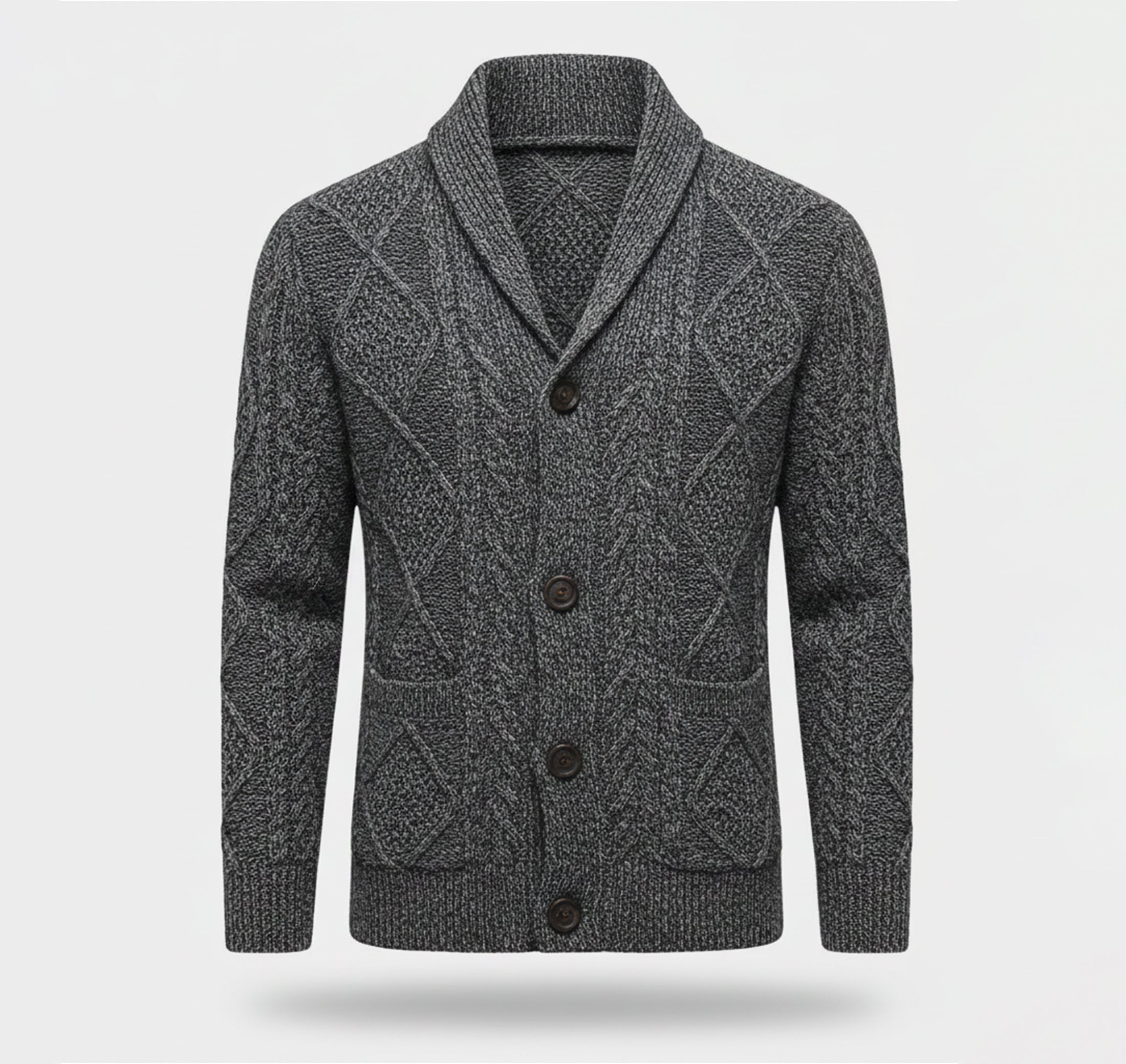 Rocal Outlet | Cárdigan de punto para hombre – Edición cálida jacquard