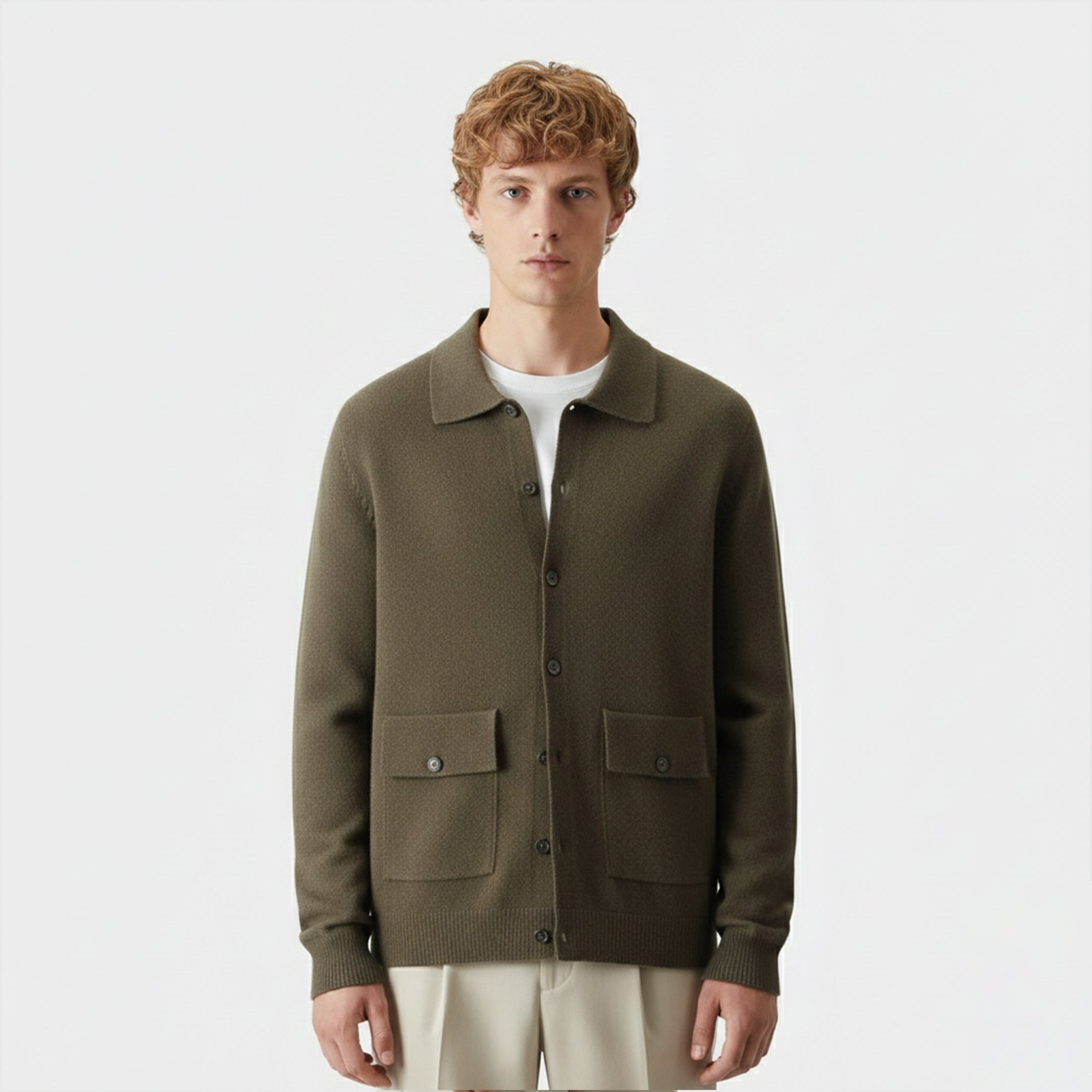 Rocal Outlet | Cárdigan de Lana para Hombre – Polo Clásico