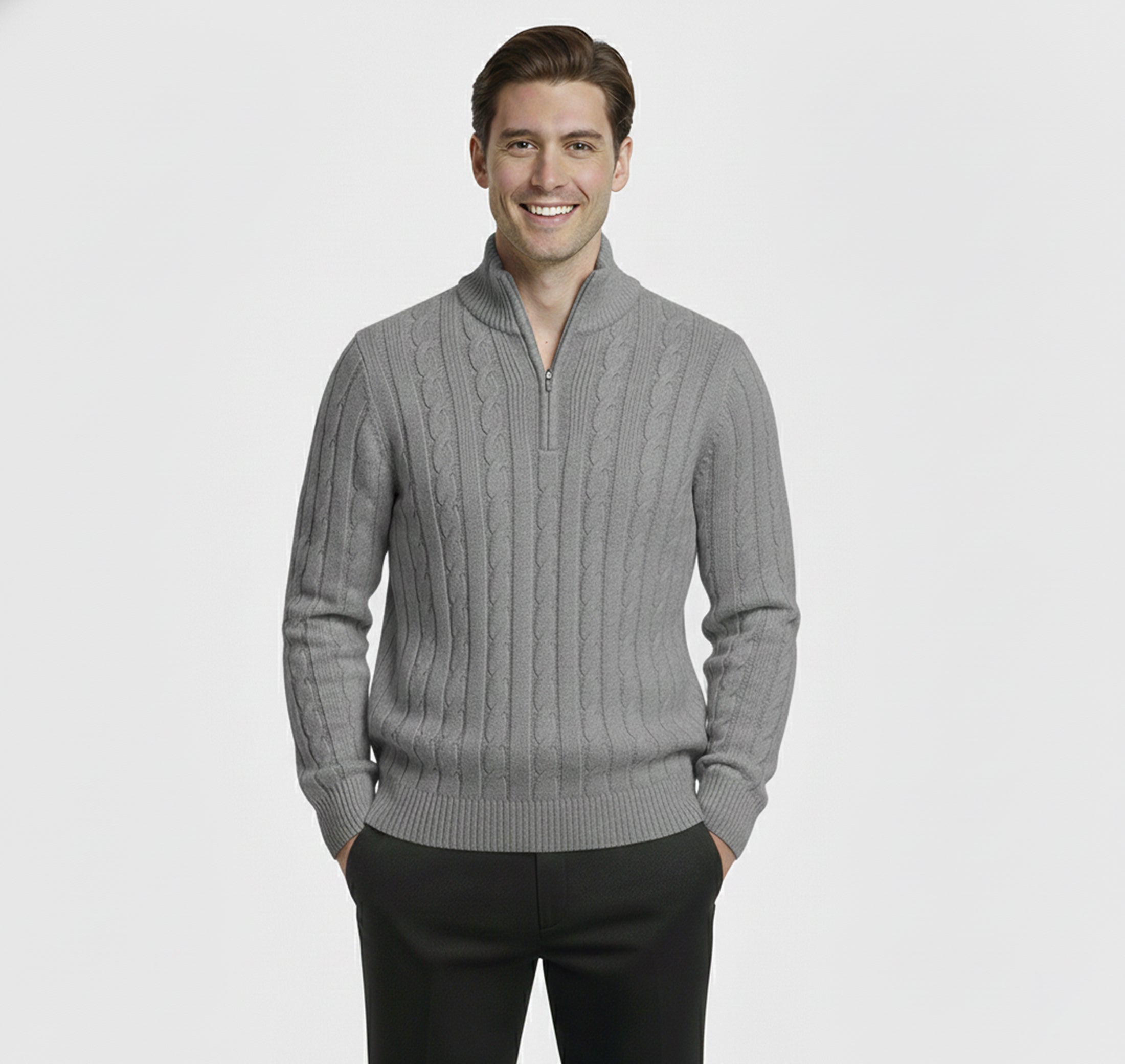 Rocal Outlet | Suéter de lana para hombre – Clásico con cuello semi-alto