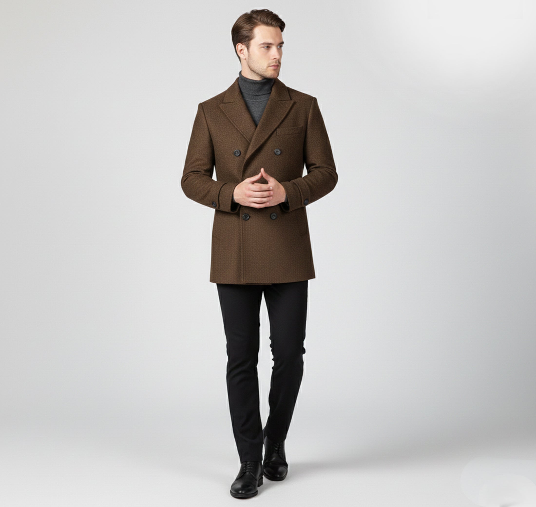 Rocal Outlet | Abrigo clásico de lana para hombre – edición moderna y casual