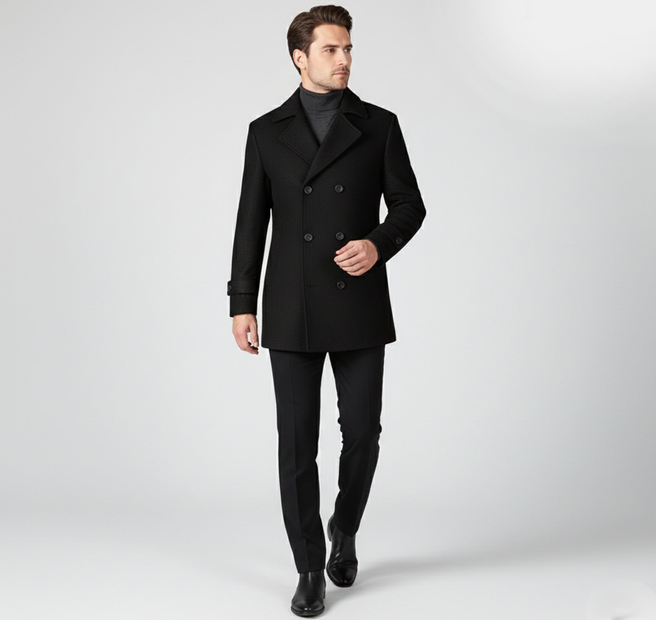 Rocal Outlet | Abrigo clásico de lana para hombre – edición moderna y casual