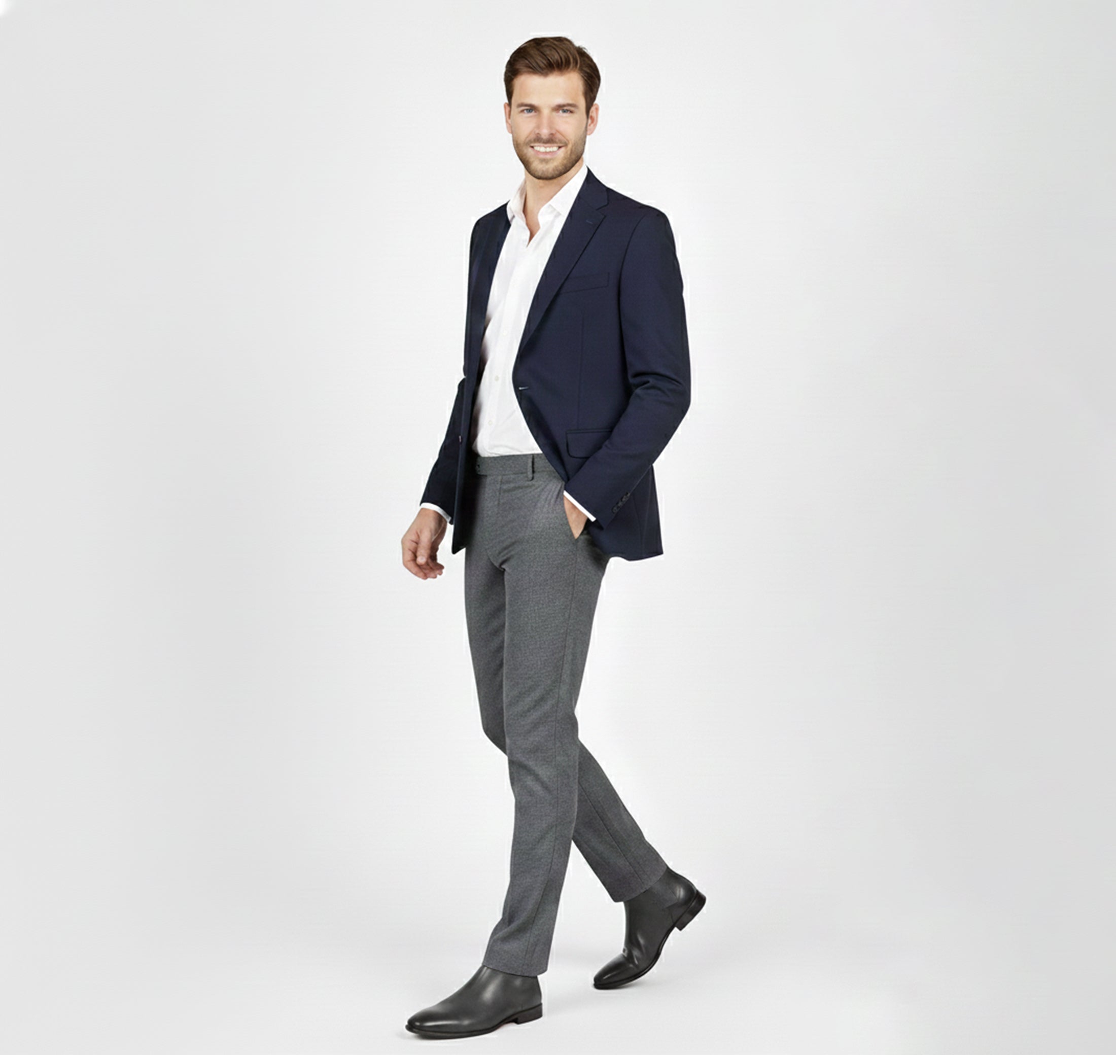 Rocal Outlet | Botines Chelsea para hombre – Cuadrado moderno para caballero