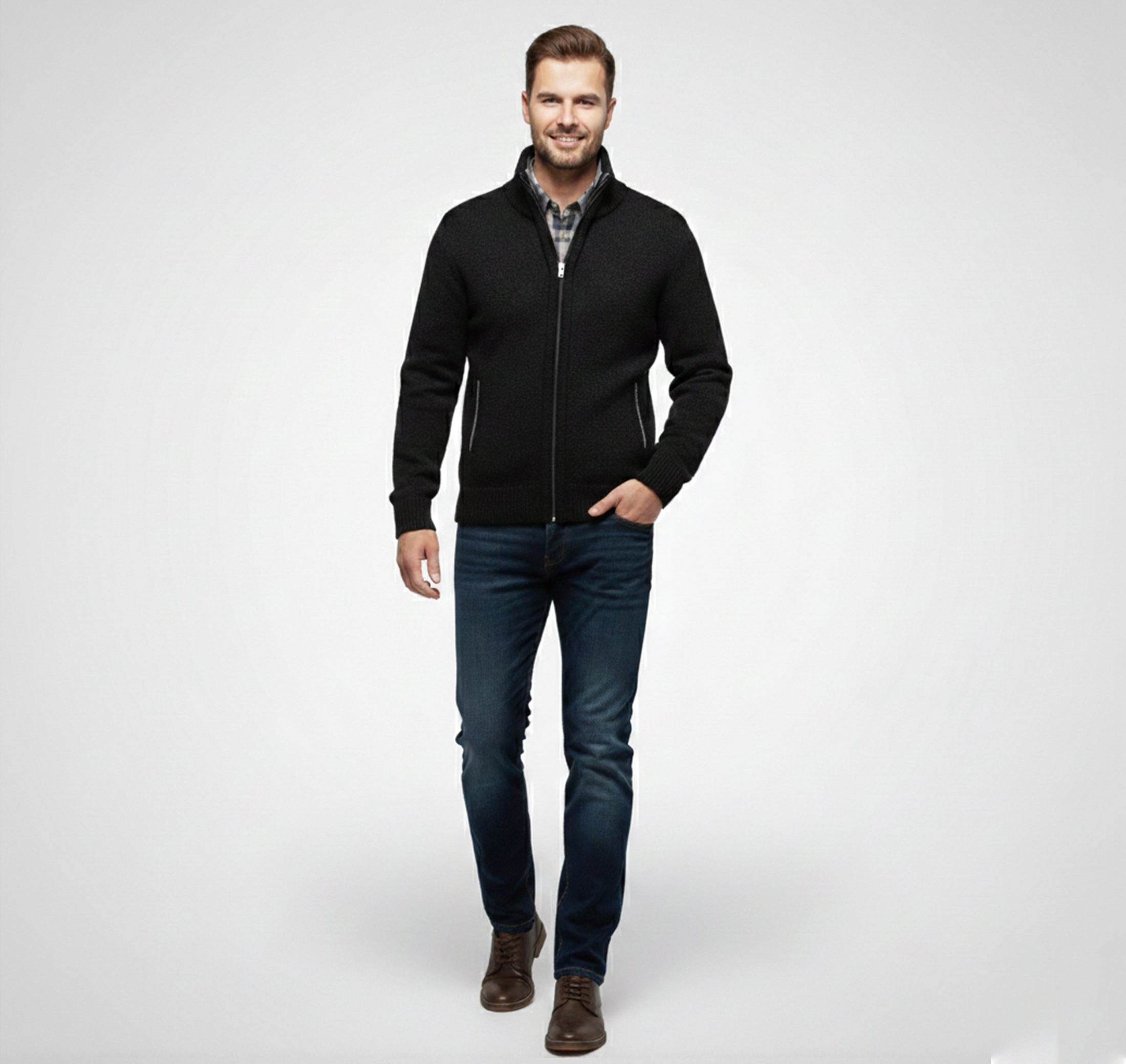 Rocal Outlet | Cárdigan de Punto para Hombre – Capa Cálida de Punto