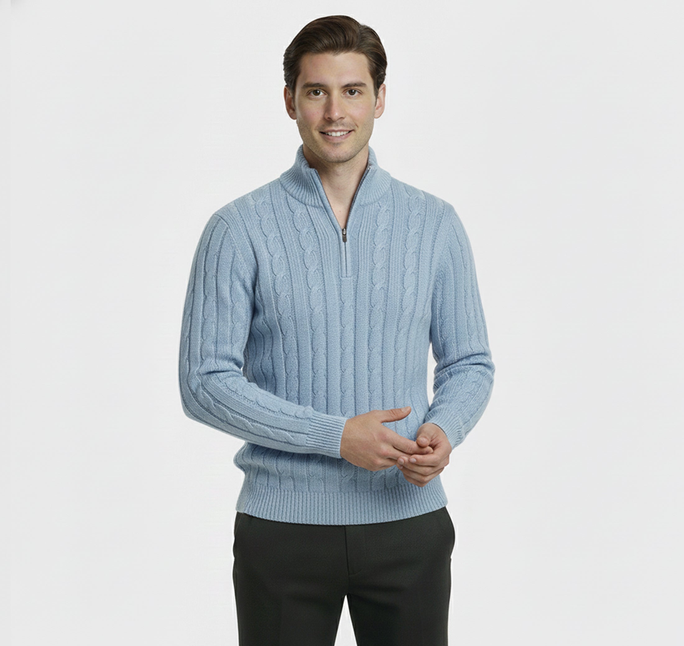 Rocal Outlet | Suéter de lana para hombre – Clásico con cuello semi-alto