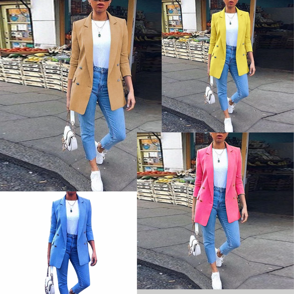 Rocal Outlet | Blazer Sólida Doble Botonadura