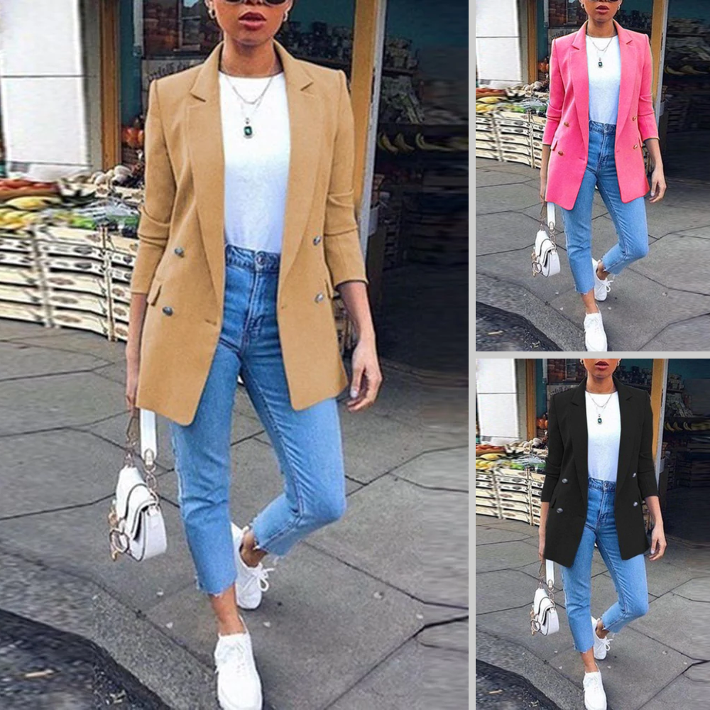 Rocal Outlet | Blazer Sólida Doble Botonadura