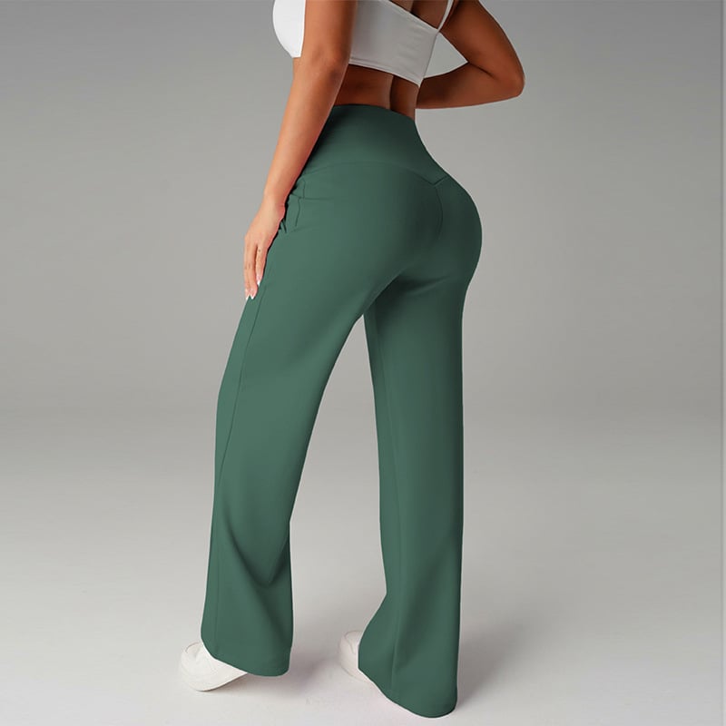 Pantalones Rectos Versátiles para Mujer - Tejido Elástico Cómodo + Bolsillos Prácticos