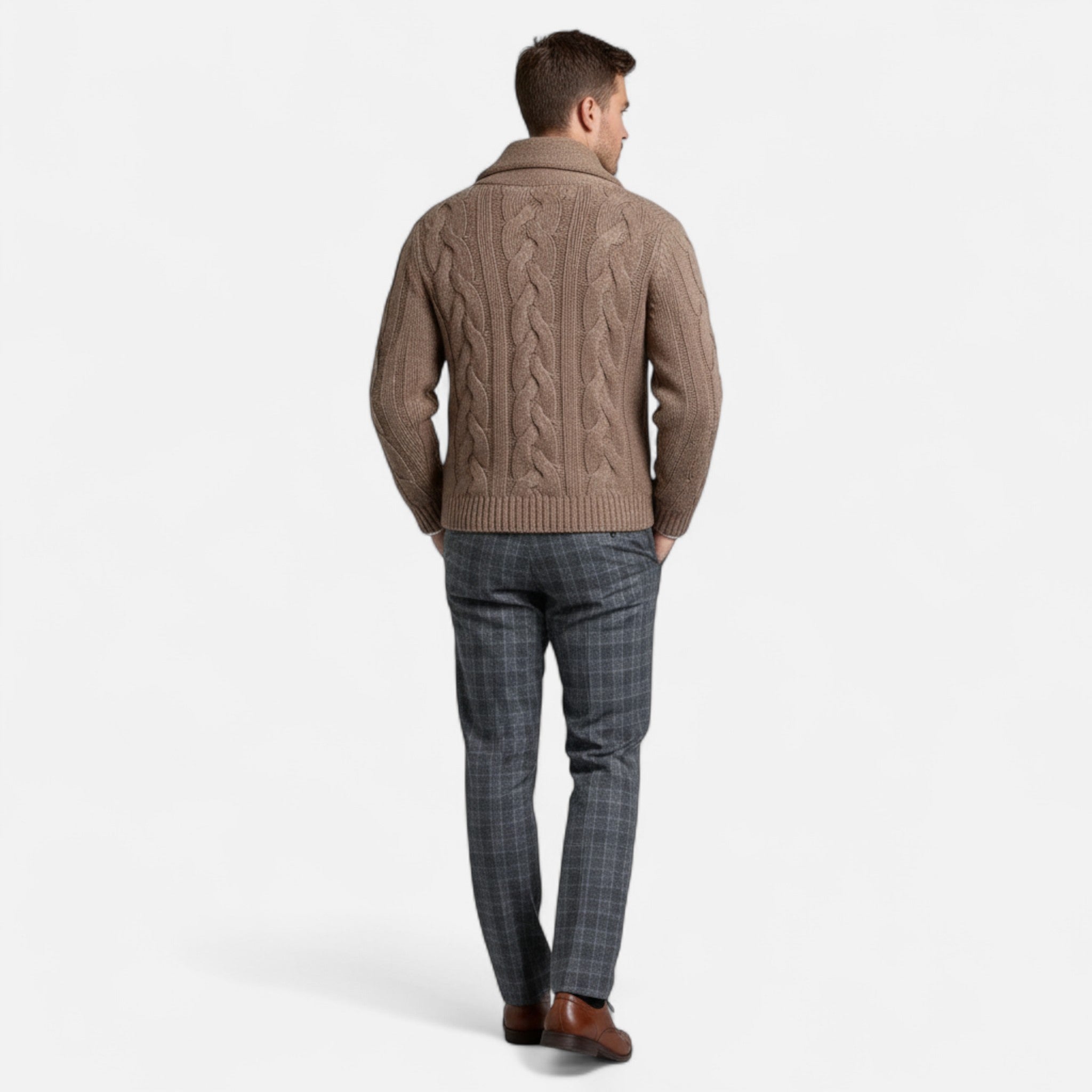 Rocal Outlet | Cárdigan de Hombre – Estilo Heritage de Punto Trenzado