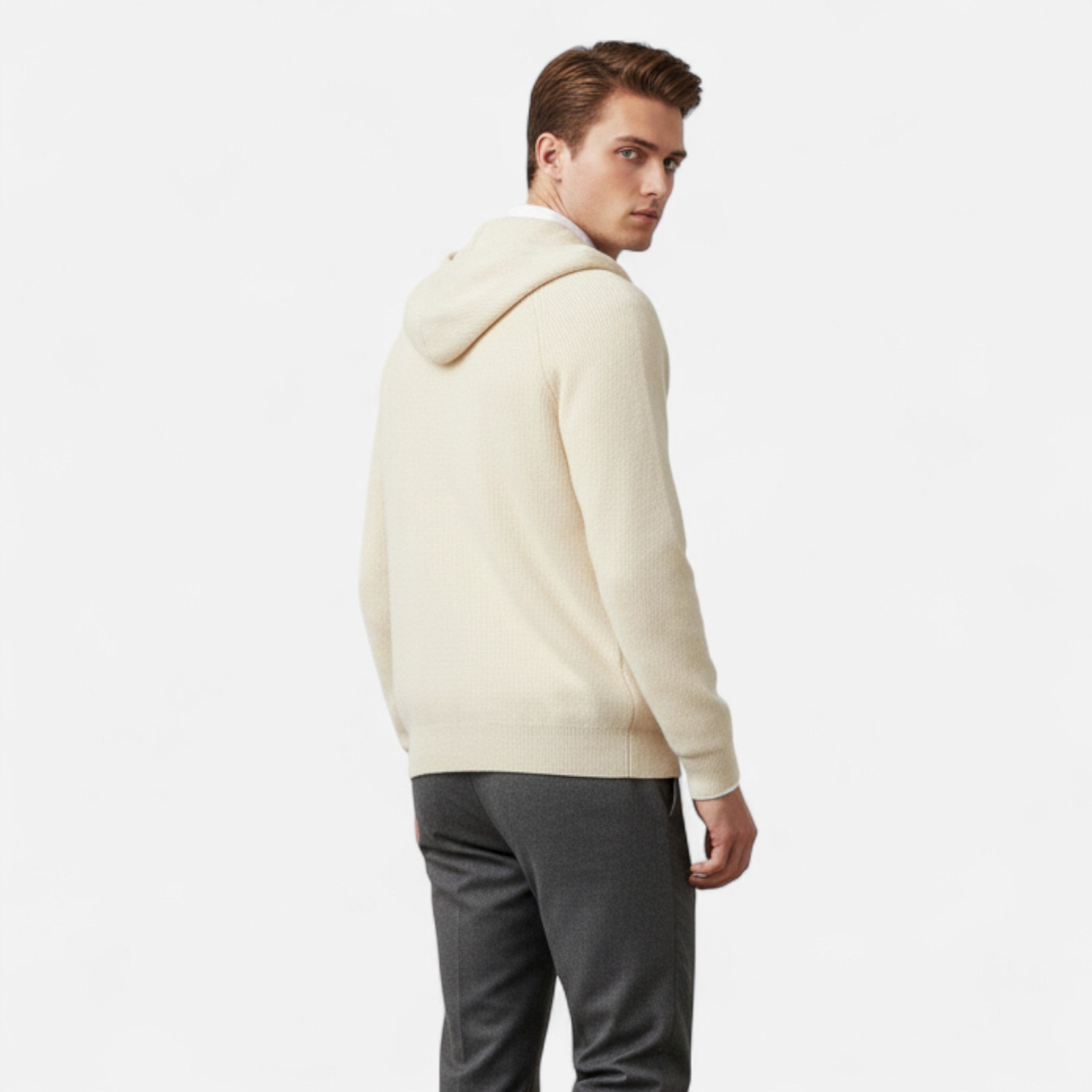 Rocal Outlet | Cárdigan Acolchado para Hombre – Punto Heritage con Capucha