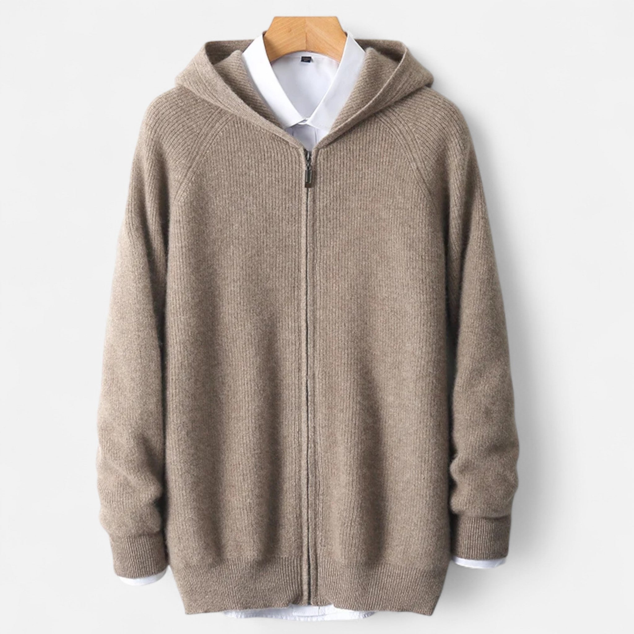 Rocal Outlet | Cárdigan Acolchado para Hombre – Punto Heritage con Capucha