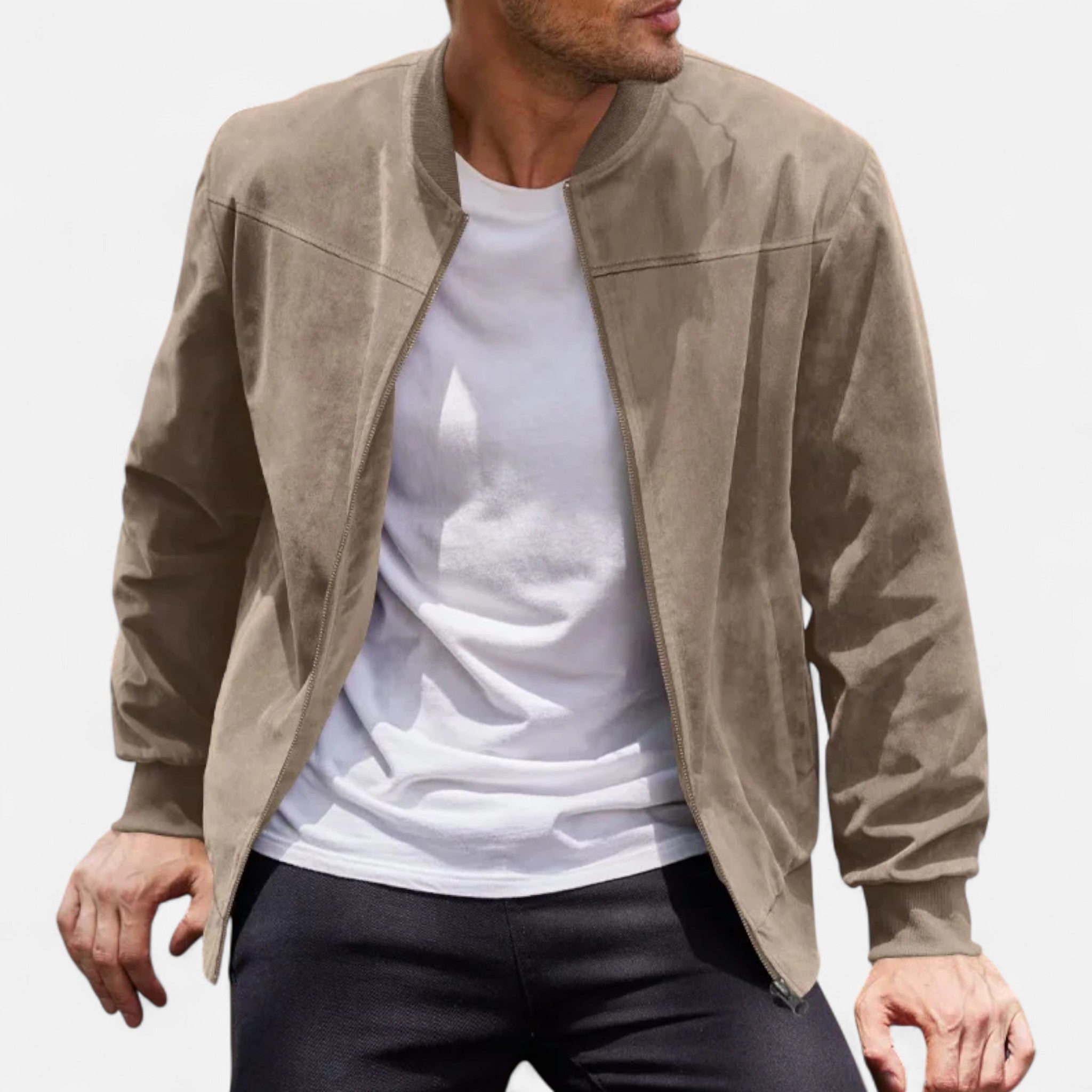 Rocal Outlet | Chaqueta Aviador de Ante para Hombre – Estilo Clásico de Vuelo