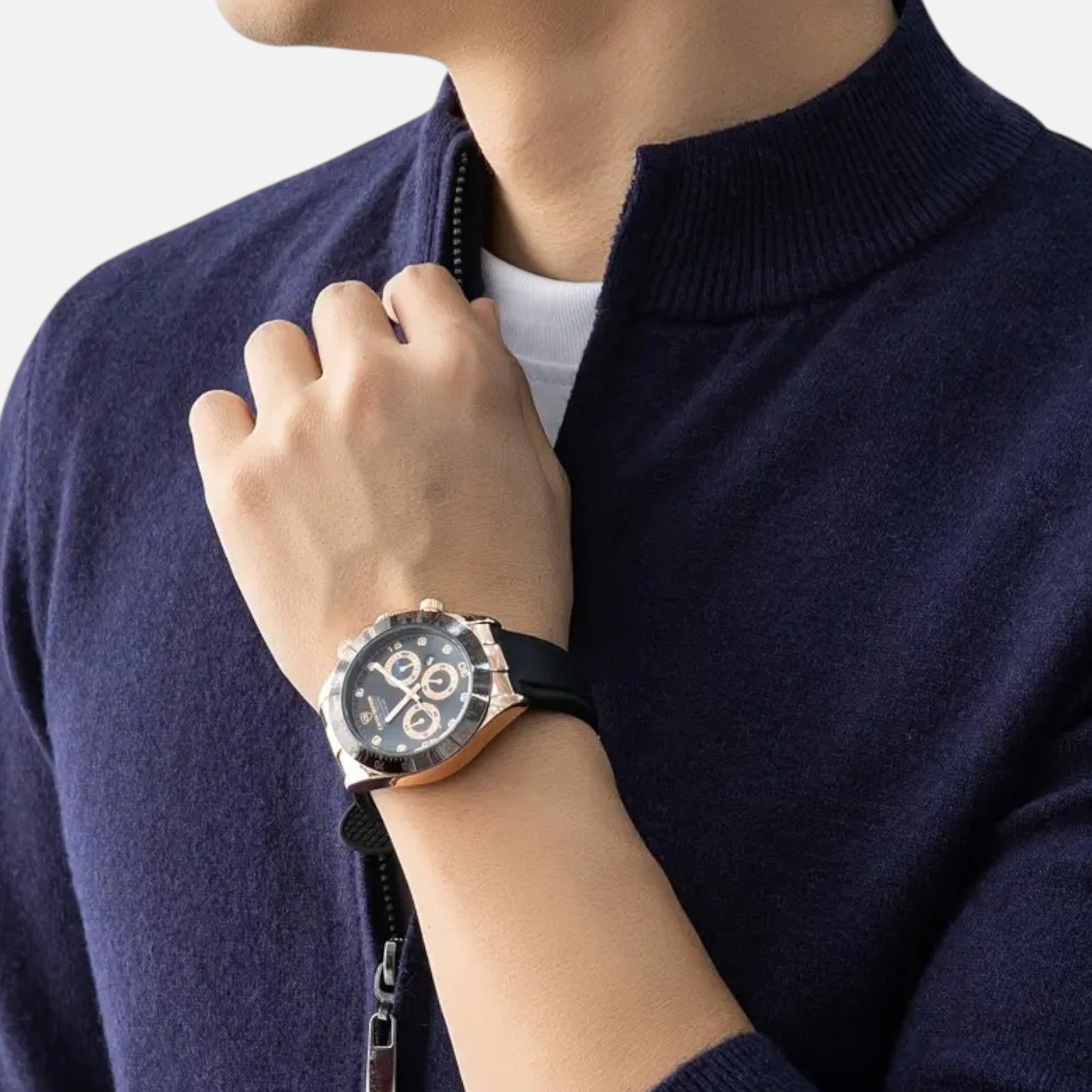 Rocal Outlet | Jersey con Cremallera Completa para Hombre – Mezcla de Lana Heritage