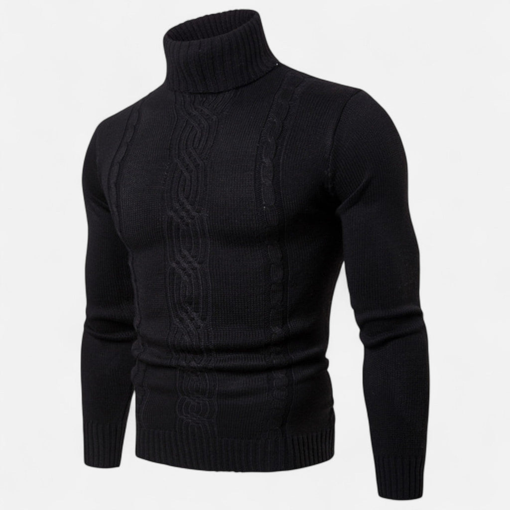 Rocal Outlet | Men’s Turtleneck Sweater – Heritage Jacquard Knit