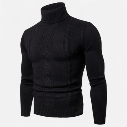 Rocal Outlet | Jersey de Cuello Alto para Hombre – Punto Jacquard Heritage