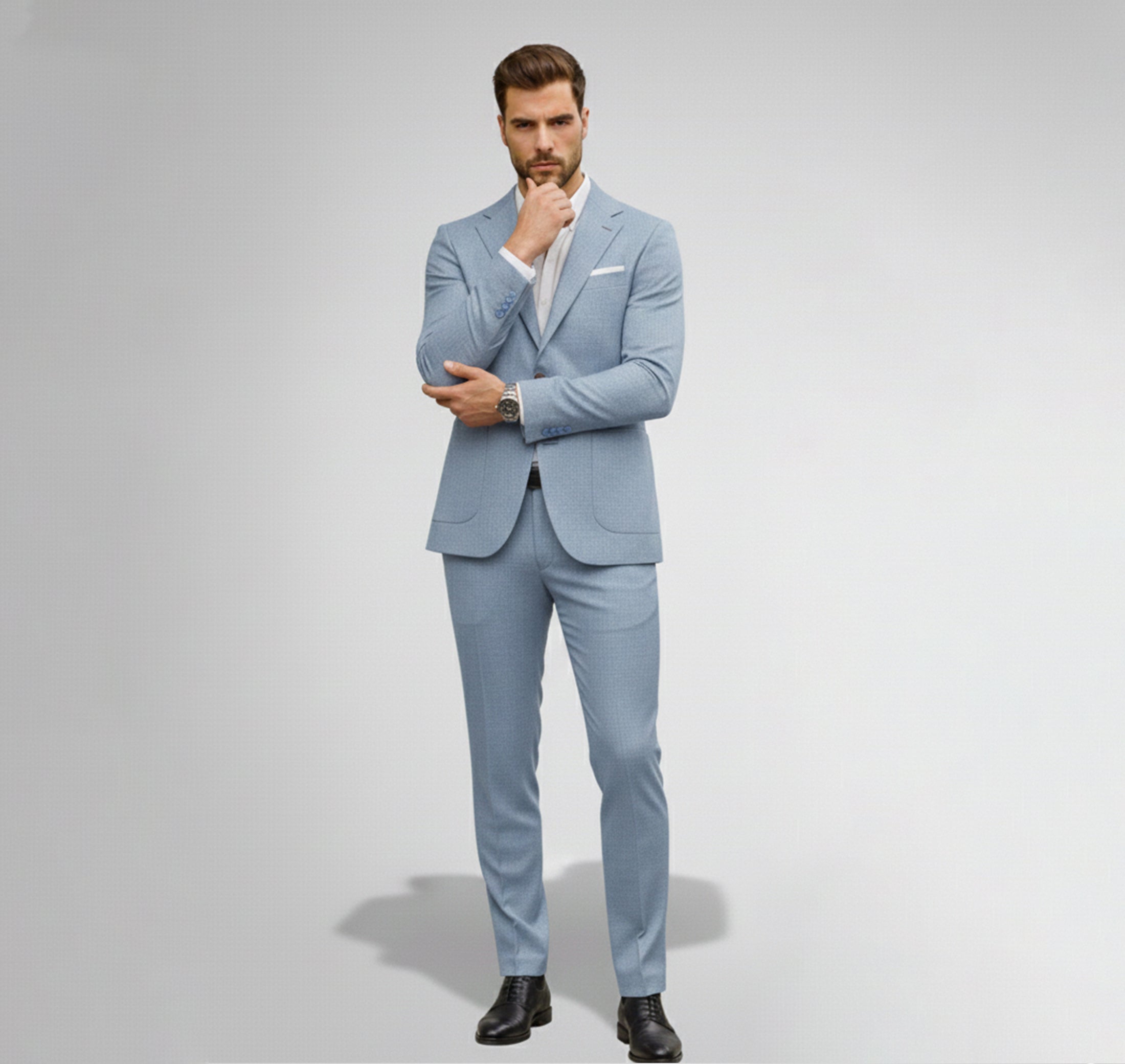 Rocal Outlet | Men’s Slim Suit Set – Digital Print Comfort