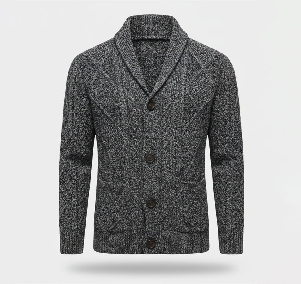 Rocal Outlet | Men’s Knit Cardigan Jacket – Jacquard Warm Edition