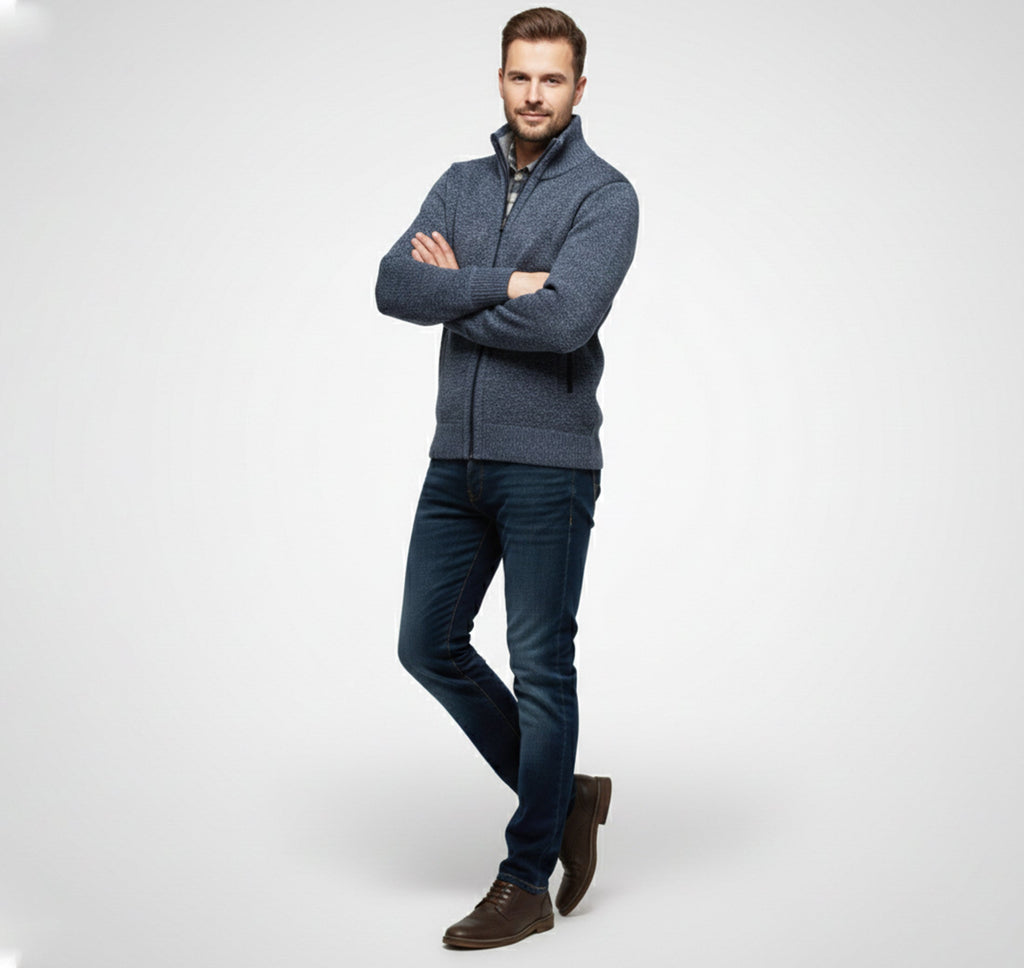 Rocal Outlet | Men’s Knit Sweater Jacket – Warm Knit Layer
