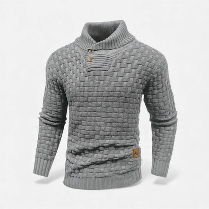 Rocal Outlet | Jersey para Hombre – Clásico Invernal de Punto con Solapa
