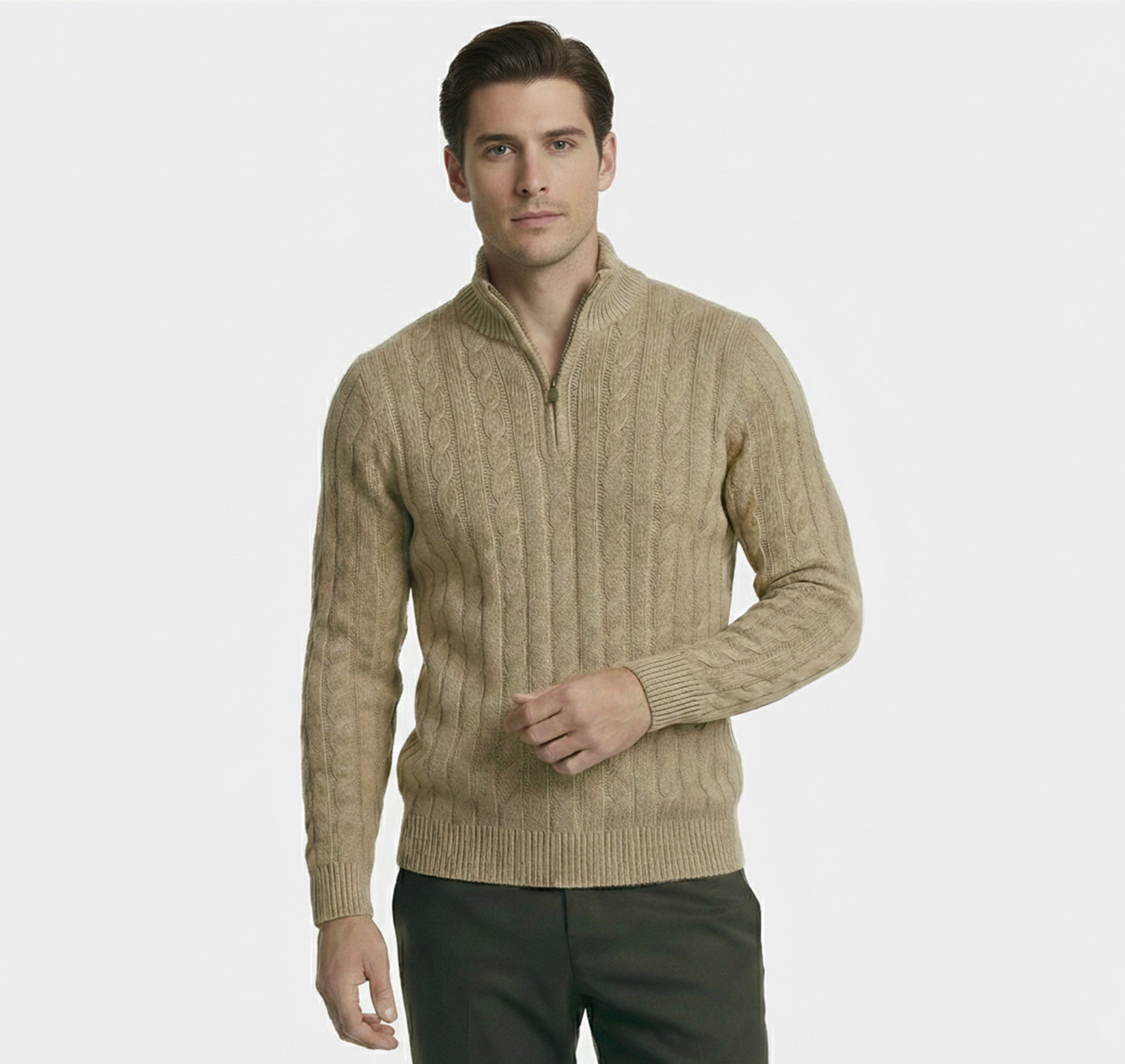 Rocal Outlet | Suéter de lana para hombre – Clásico con cuello semi-alto