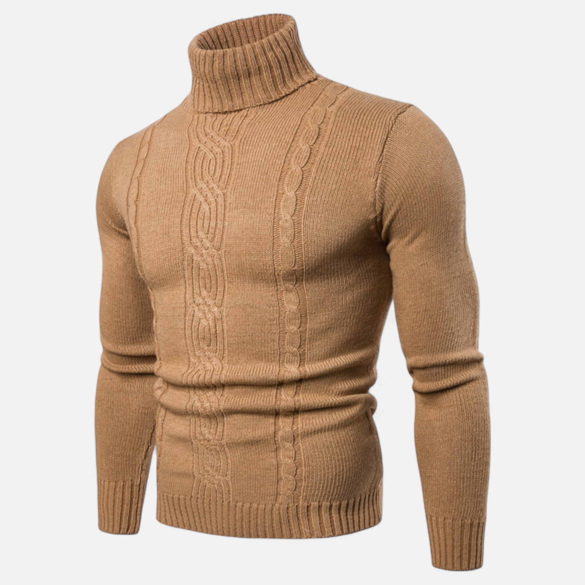 Rocal Outlet | Men’s Turtleneck Sweater – Heritage Jacquard Knit
