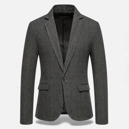 Rocal Outlet | Blazer de tweed a cuadros para hombre – Diseño clásico de un solo botón