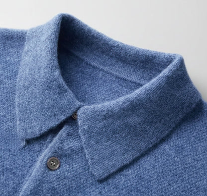Rocal Outlet | Jersey de Punto con Cuello Polo para Hombre – Capa Diaria Cálida