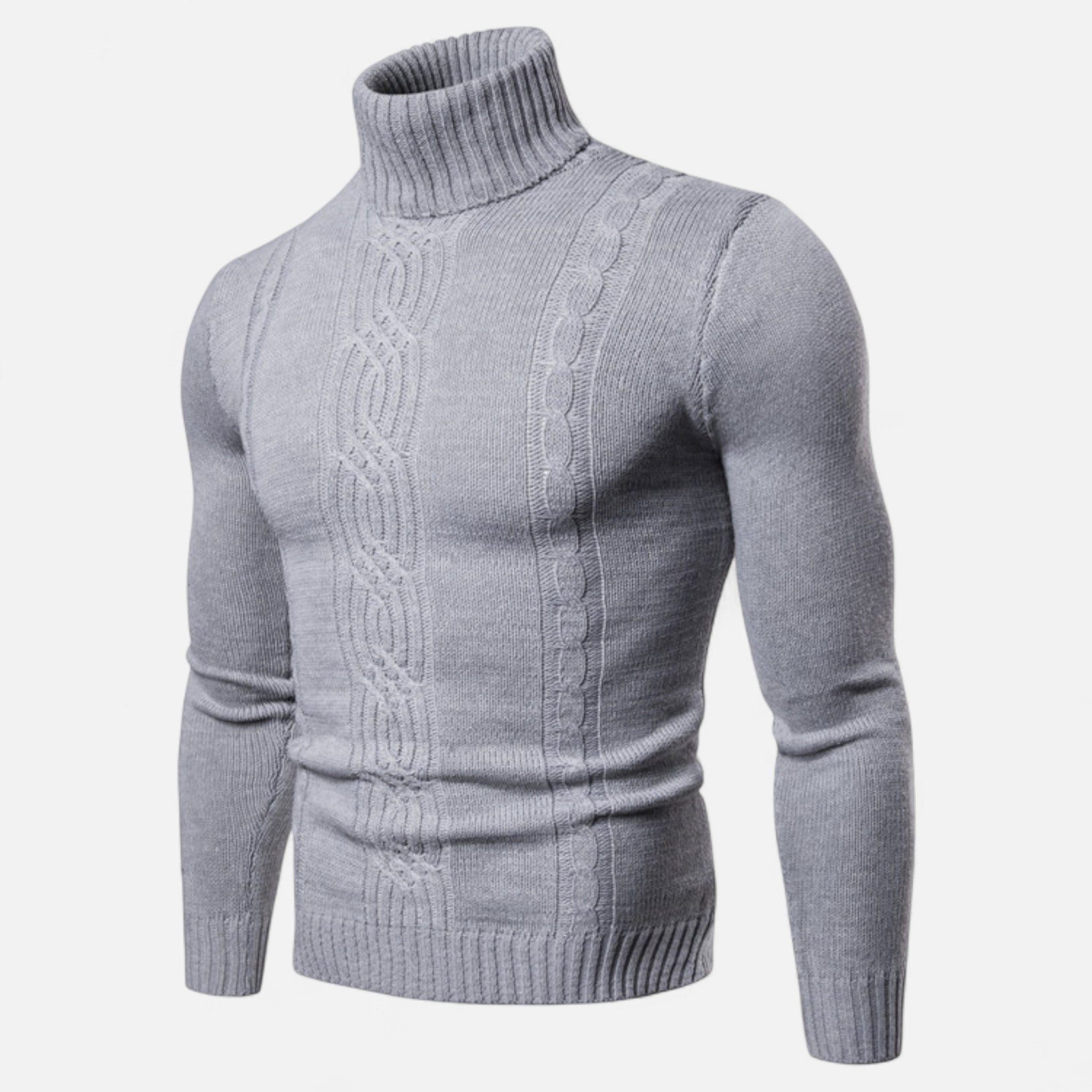 Rocal Outlet | Men’s Turtleneck Sweater – Heritage Jacquard Knit