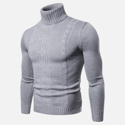 Rocal Outlet | Jersey de Cuello Alto para Hombre – Punto Jacquard Heritage