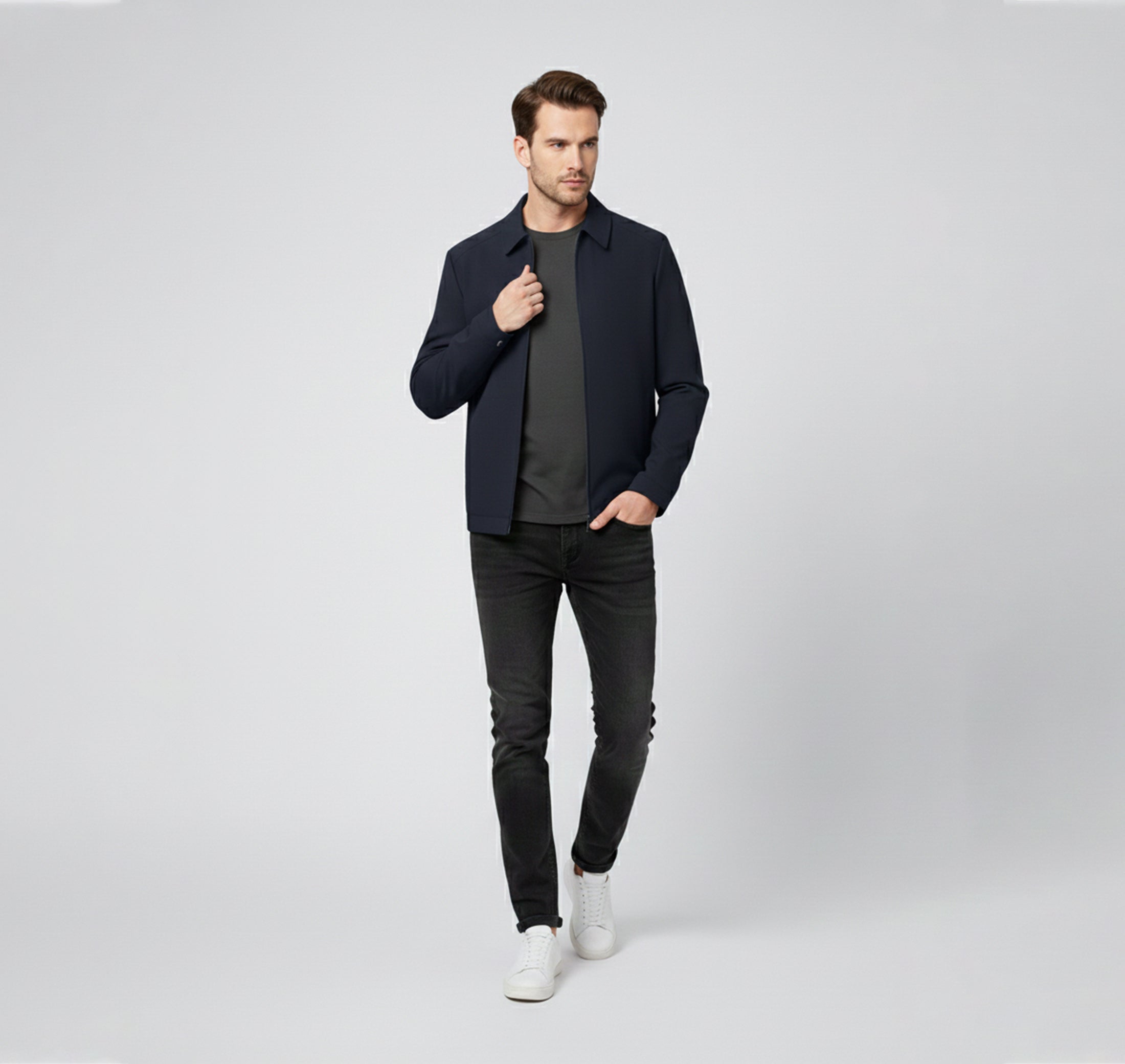 Rocal Outlet | Chaqueta casual de hombre – Cuello mao moderno