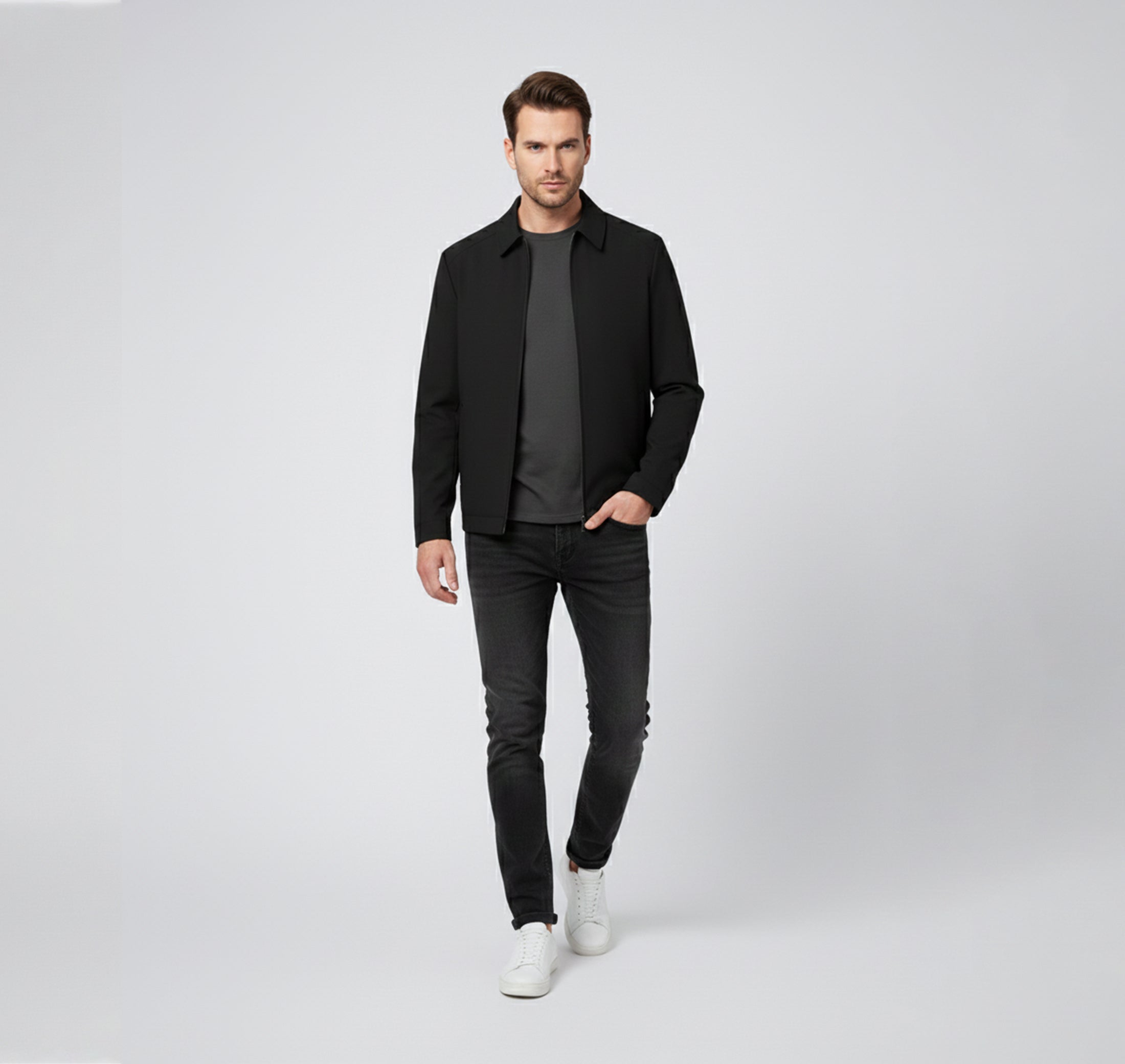 Rocal Outlet | Chaqueta casual de hombre – Cuello mao moderno