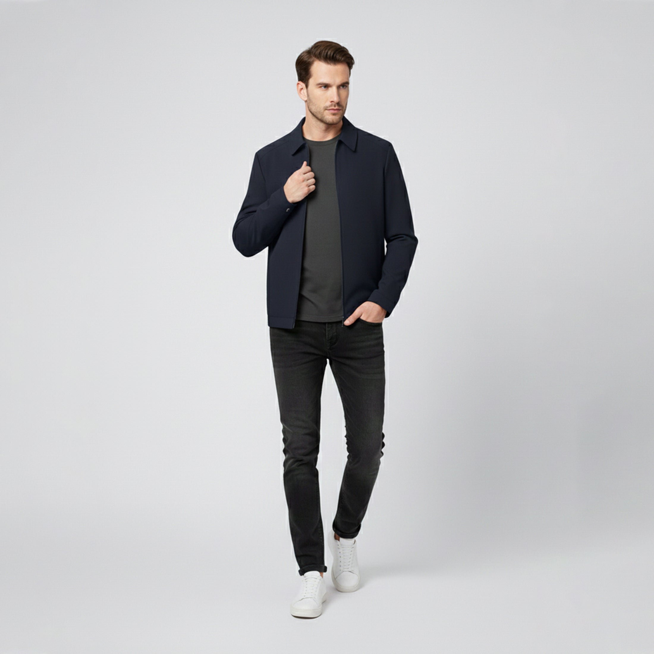 Rocal Outlet | Chaqueta casual de hombre – Cuello mao moderno