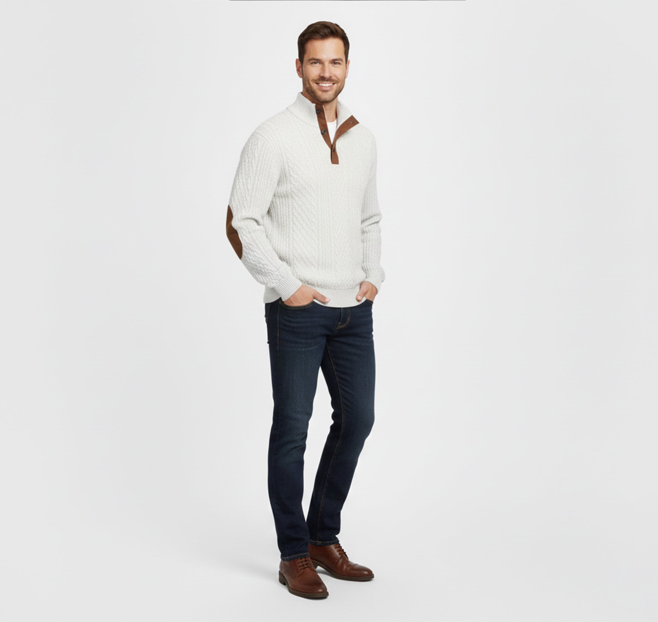 Rocal Outlet | Jersey de Invierno para Hombre – Tejido Holgado Acogedor