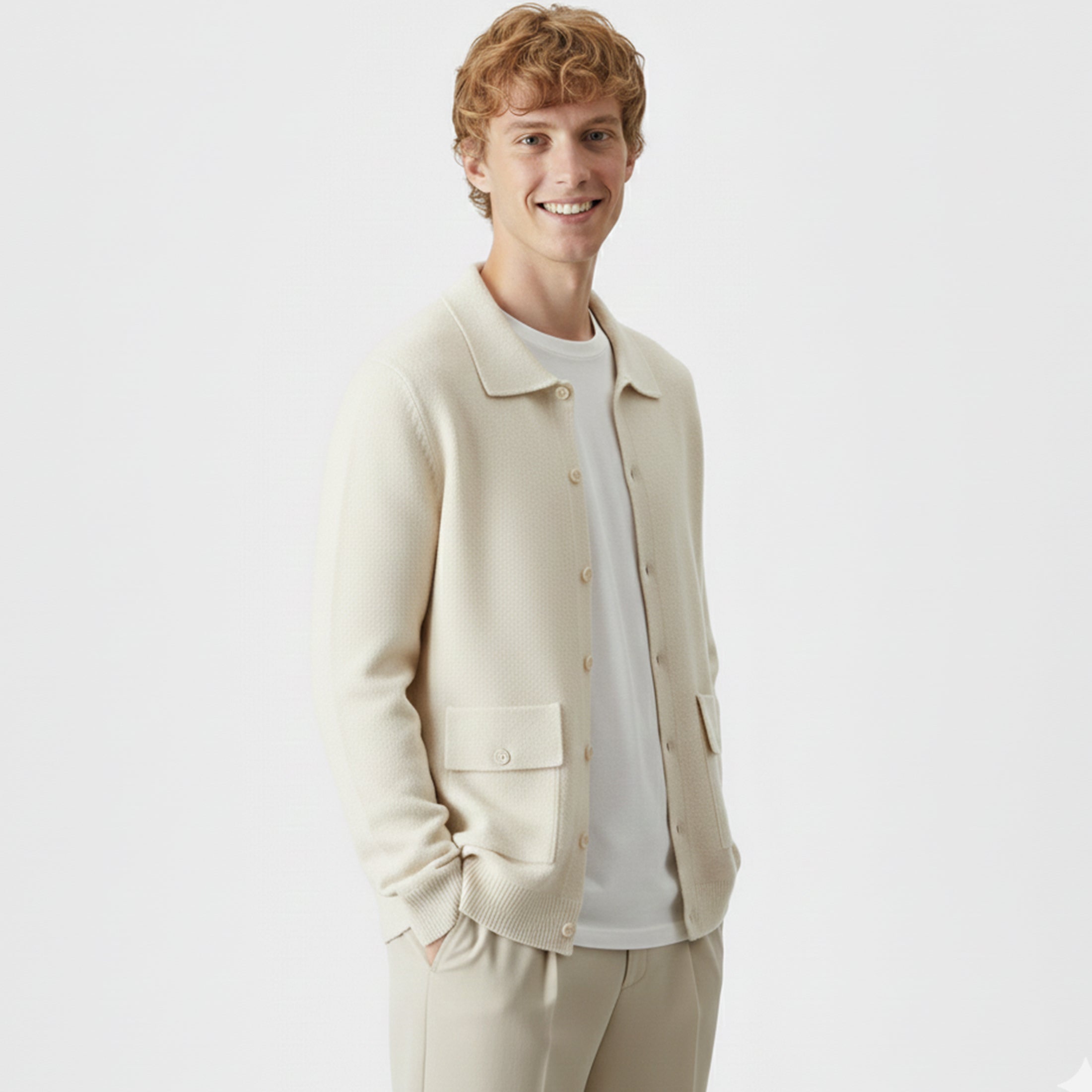 Rocal Outlet | Cárdigan de Lana para Hombre – Polo Clásico
