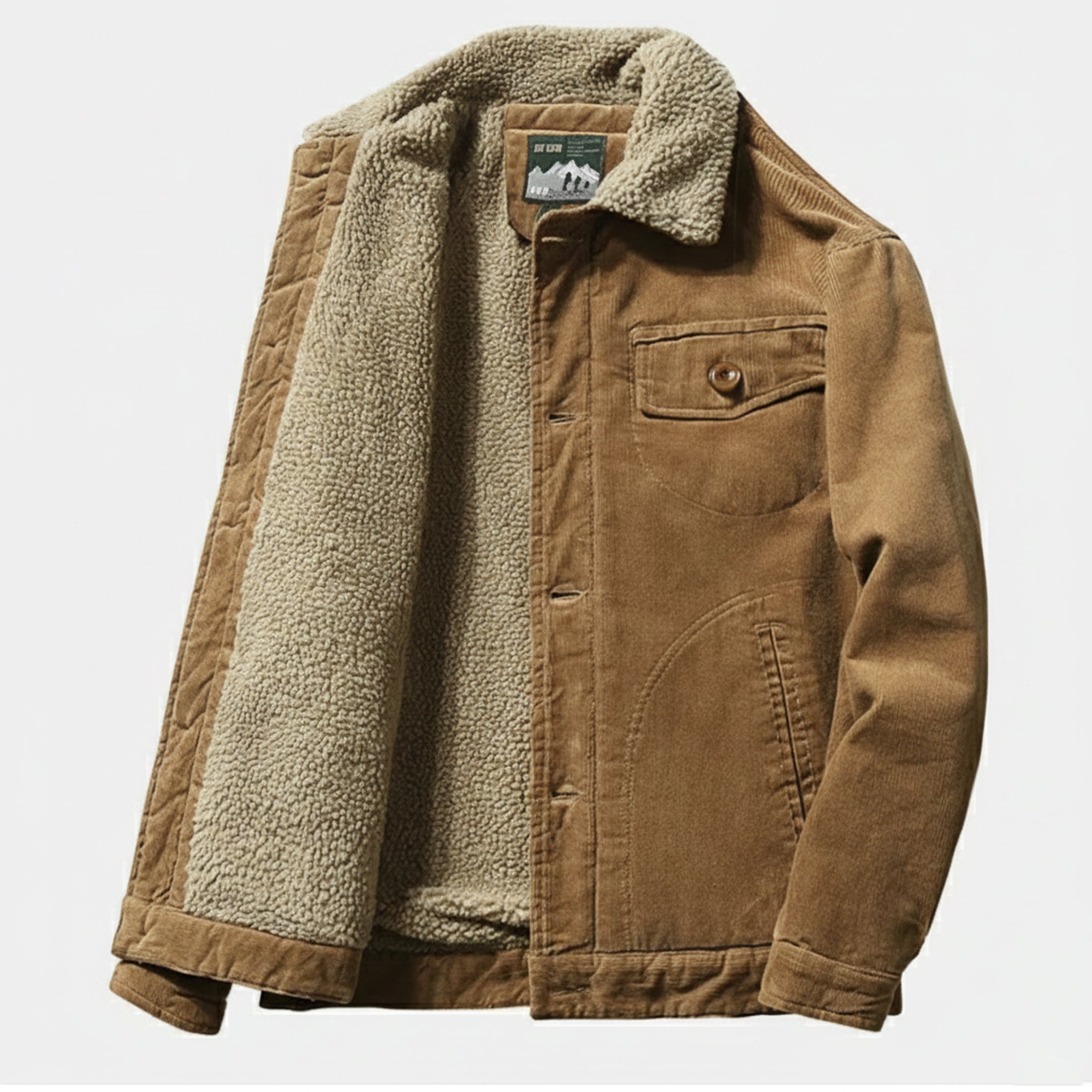 Rocal Outlet | Men’s Casual Warm Jacket – Corduroy Fit