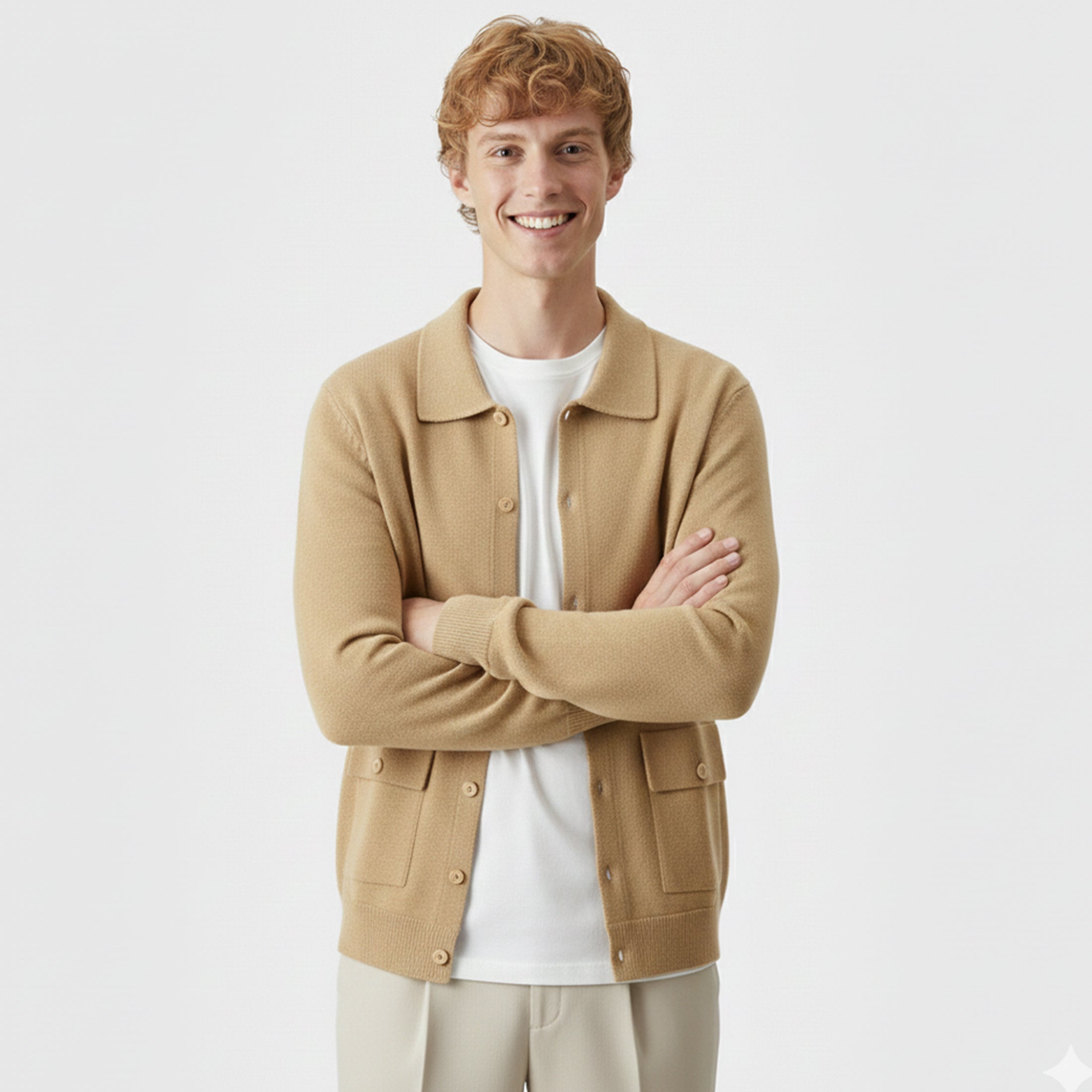 Rocal Outlet | Cárdigan de Lana para Hombre – Polo Clásico