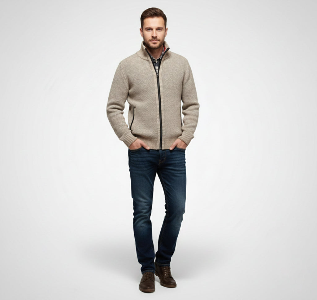Rocal Outlet | Men’s Knit Sweater Jacket – Warm Knit Layer