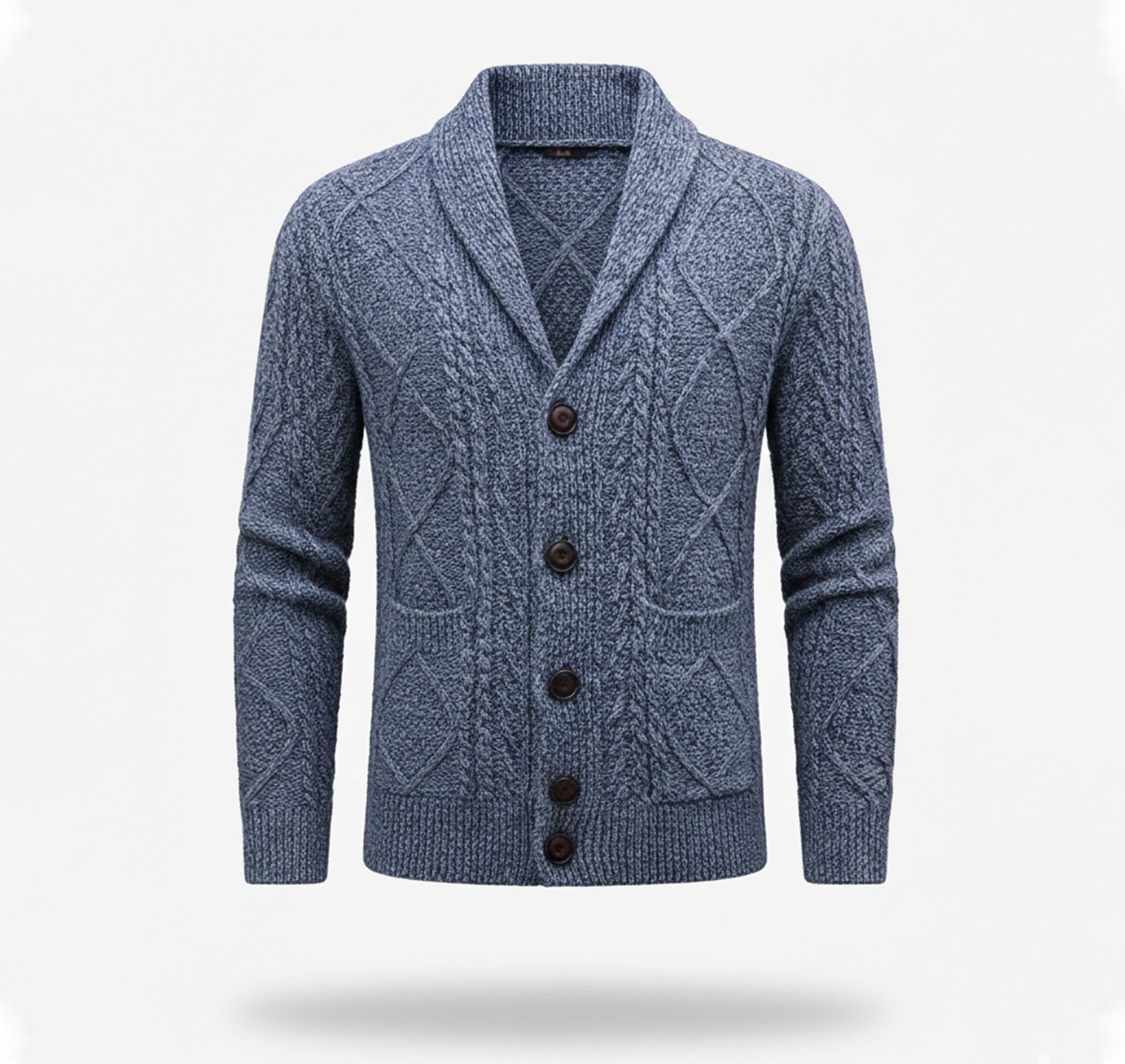 Rocal Outlet | Men’s Knit Cardigan Jacket – Jacquard Warm Edition