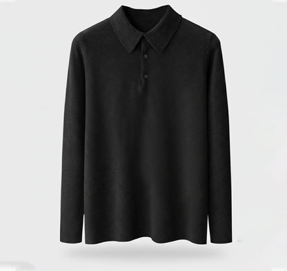 Rocal Outlet | Jersey de Punto con Cuello Polo para Hombre – Capa Diaria Cálida