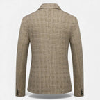 Rocal Outlet | Men’s Check Tweed Blazer – Classic Single-Breasted Design