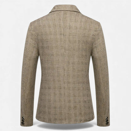Rocal Outlet | Blazer de tweed a cuadros para hombre – Diseño clásico de un solo botón