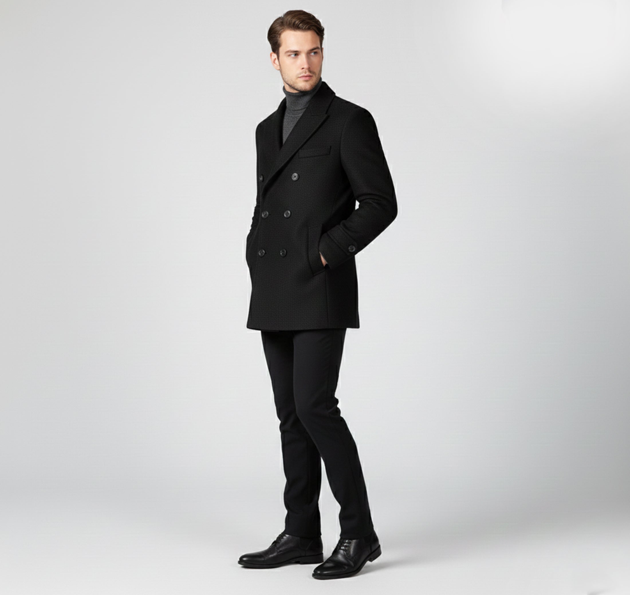Rocal Outlet | Abrigo clásico de lana para hombre – edición moderna y casual