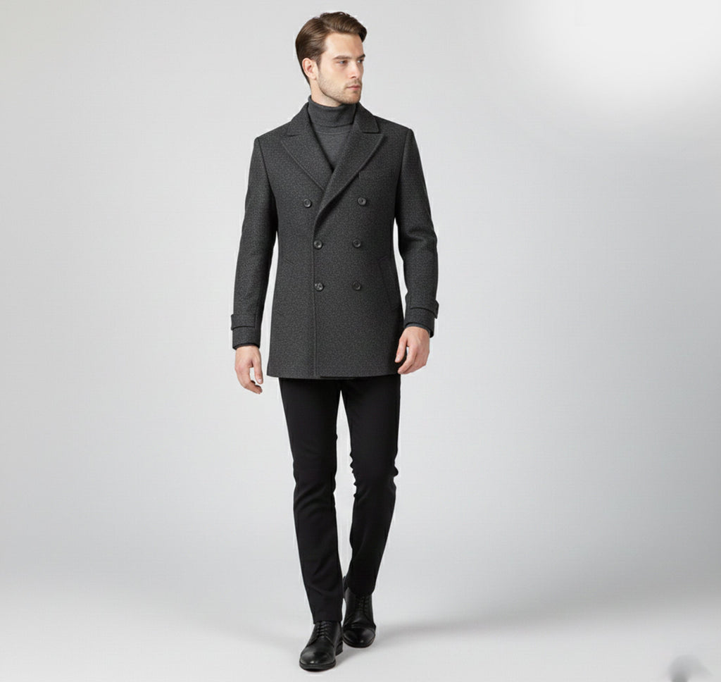 Rocal Outlet | Men’s Classic Wool Coat – Modern Leisure Edition
