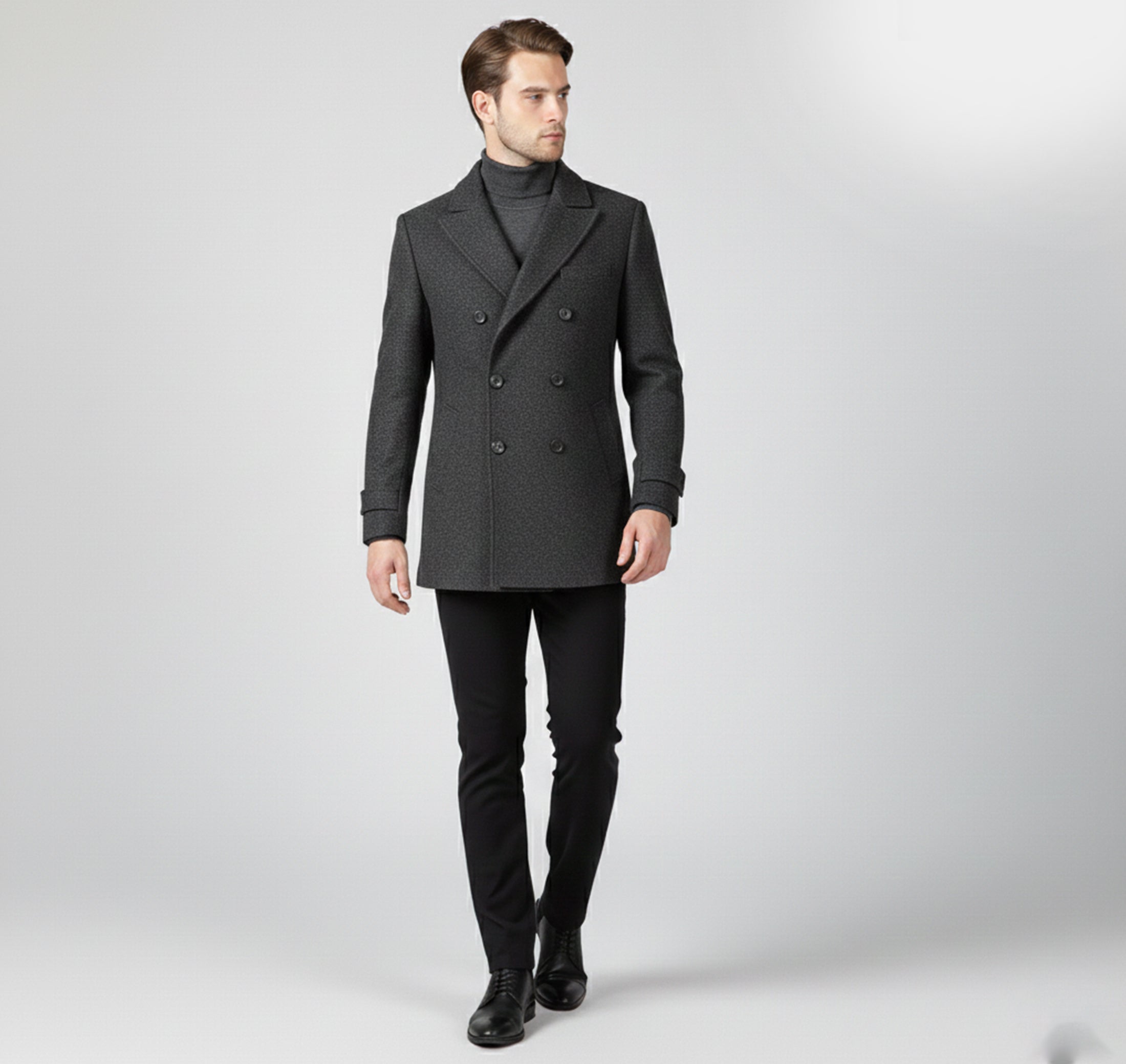 Rocal Outlet | Abrigo clásico de lana para hombre – edición moderna y casual