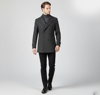 Rocal Outlet | Abrigo clásico de lana para hombre – edición moderna y casual