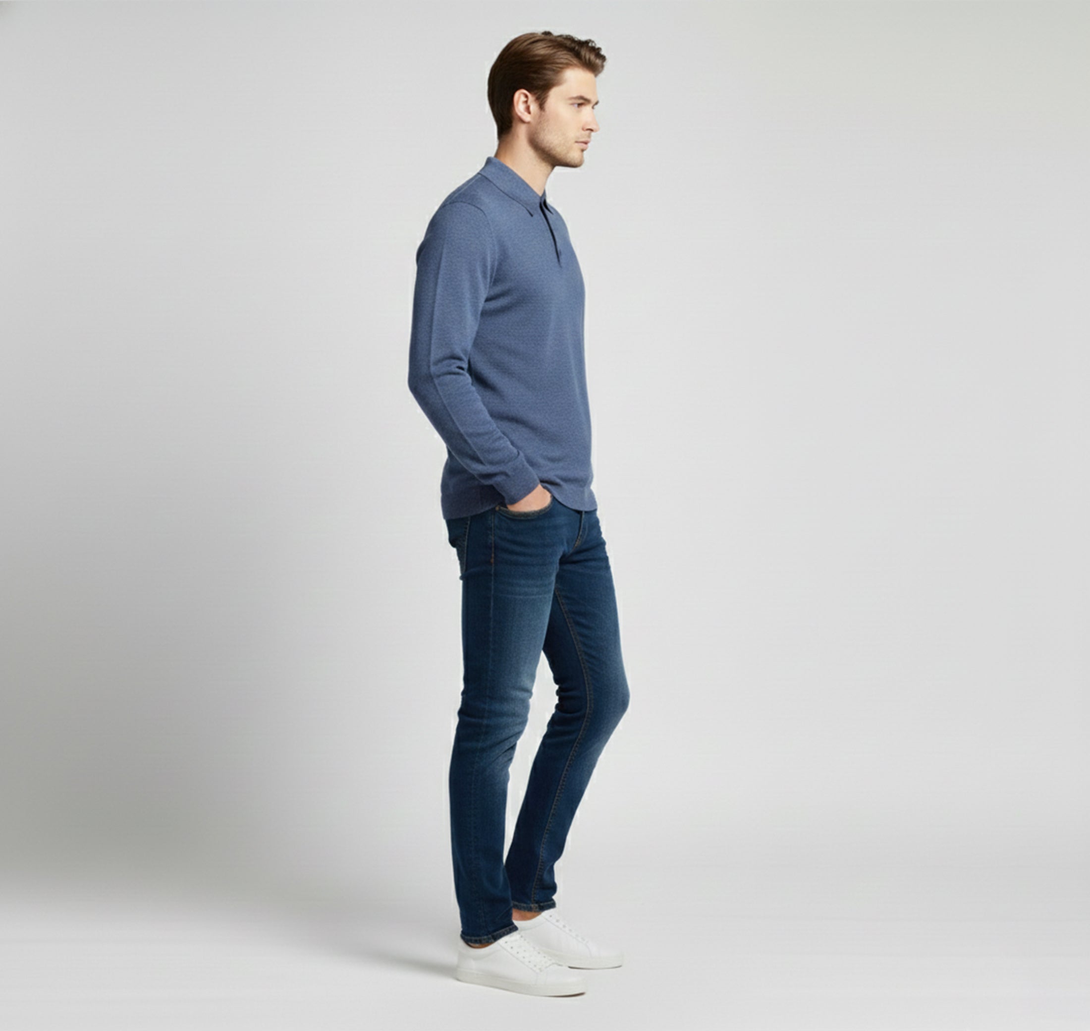 Rocal Outlet | Men’s Polo Collar Knit – Warm Daily Layer