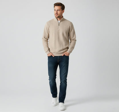 Rocal Outlet | Prendas de punto jacquard para hombre – Clásico con solapa suelta