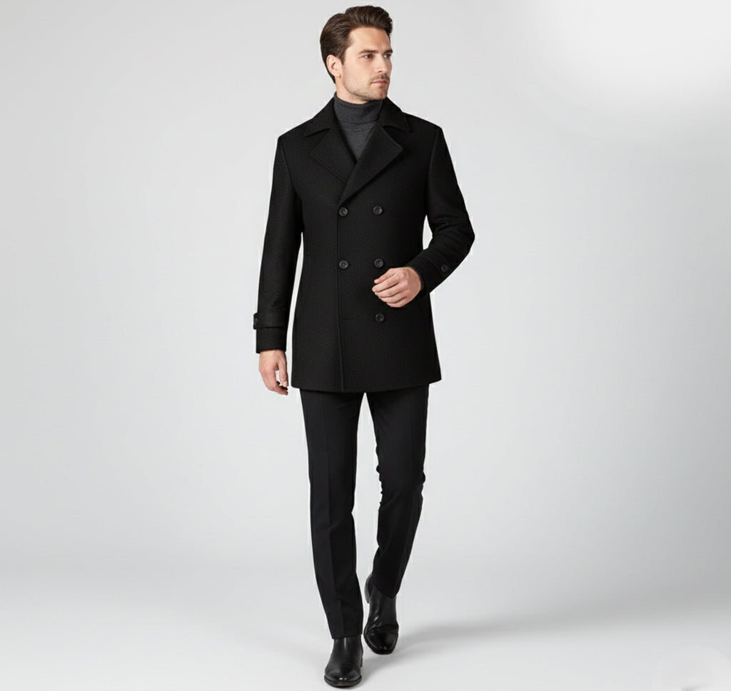 Rocal Outlet | Men’s Classic Wool Coat – Modern Leisure Edition