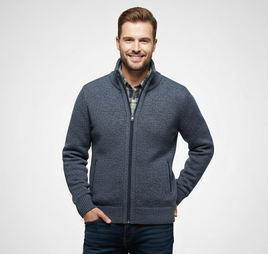 Rocal Outlet | Men’s Knit Sweater Jacket – Warm Knit Layer
