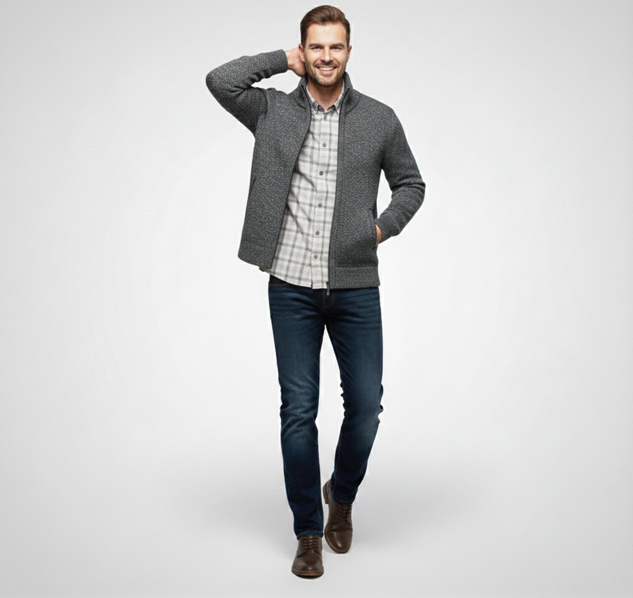 Rocal Outlet | Cárdigan de Punto para Hombre – Capa Cálida de Punto